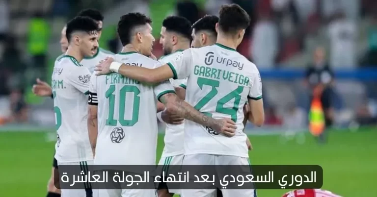 ترتيب هدافي الدوري السعودي بعد انتهاء الجولة العاشرة