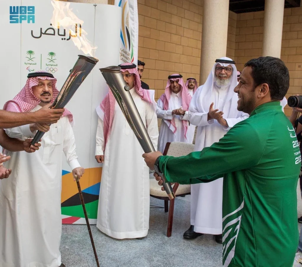 تسلم شعلة دورة الألعاب السعودية
